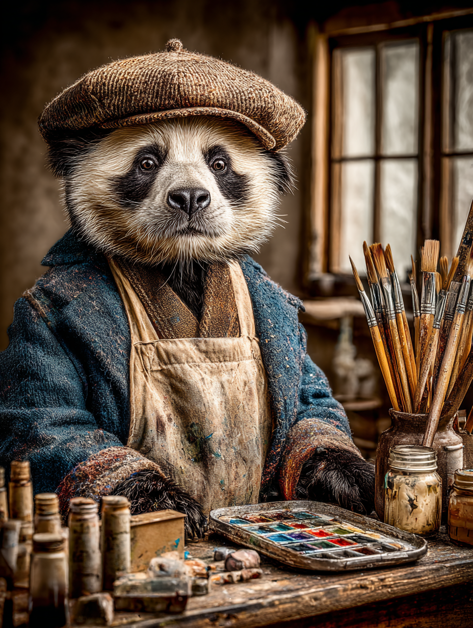 Artist Panda Digital Download Wall Art