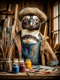 Artist Penguin Digital Download Wall Art