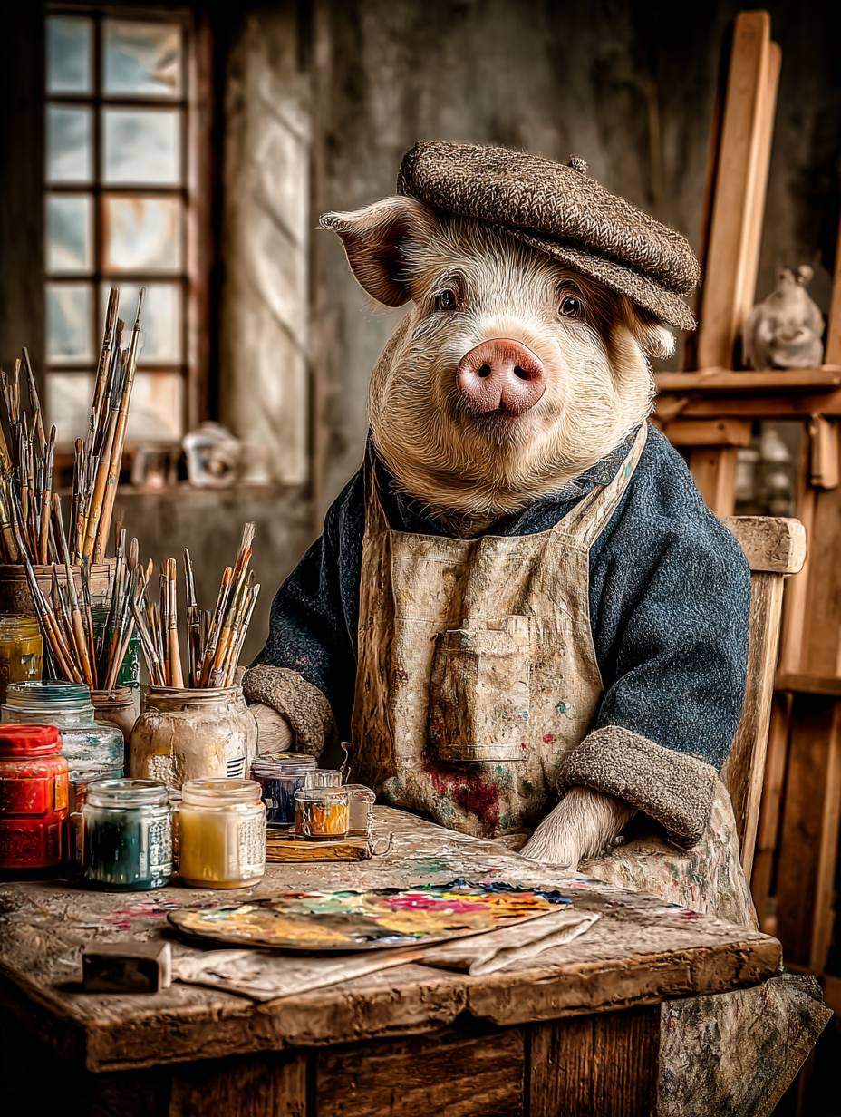 Artist Pig Digital Download Wall Art