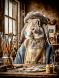 Artist Rabbit Digital Download Wall Art