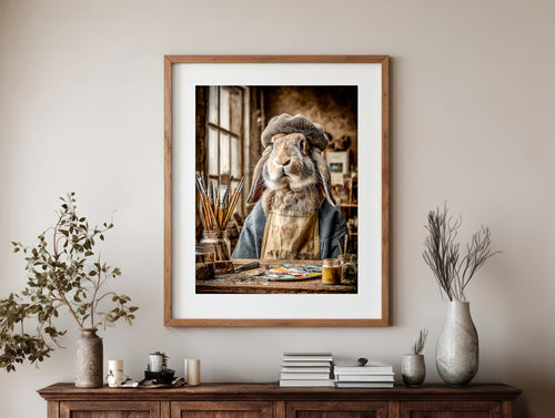 Artist Rabbit Digital Download Wall Art