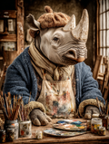 Artist Rhinoceros Digital Download Wall Art