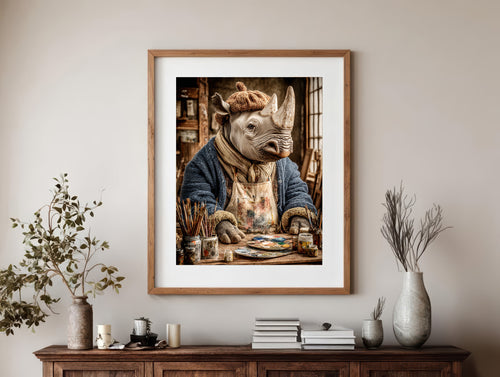 Artist Rhinoceros Digital Download Wall Art