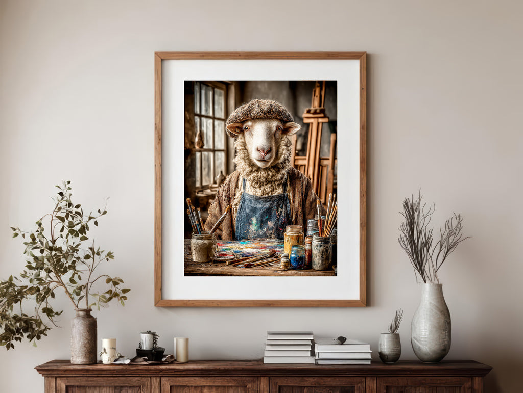 Artist Sheep Digital Download Wall Art