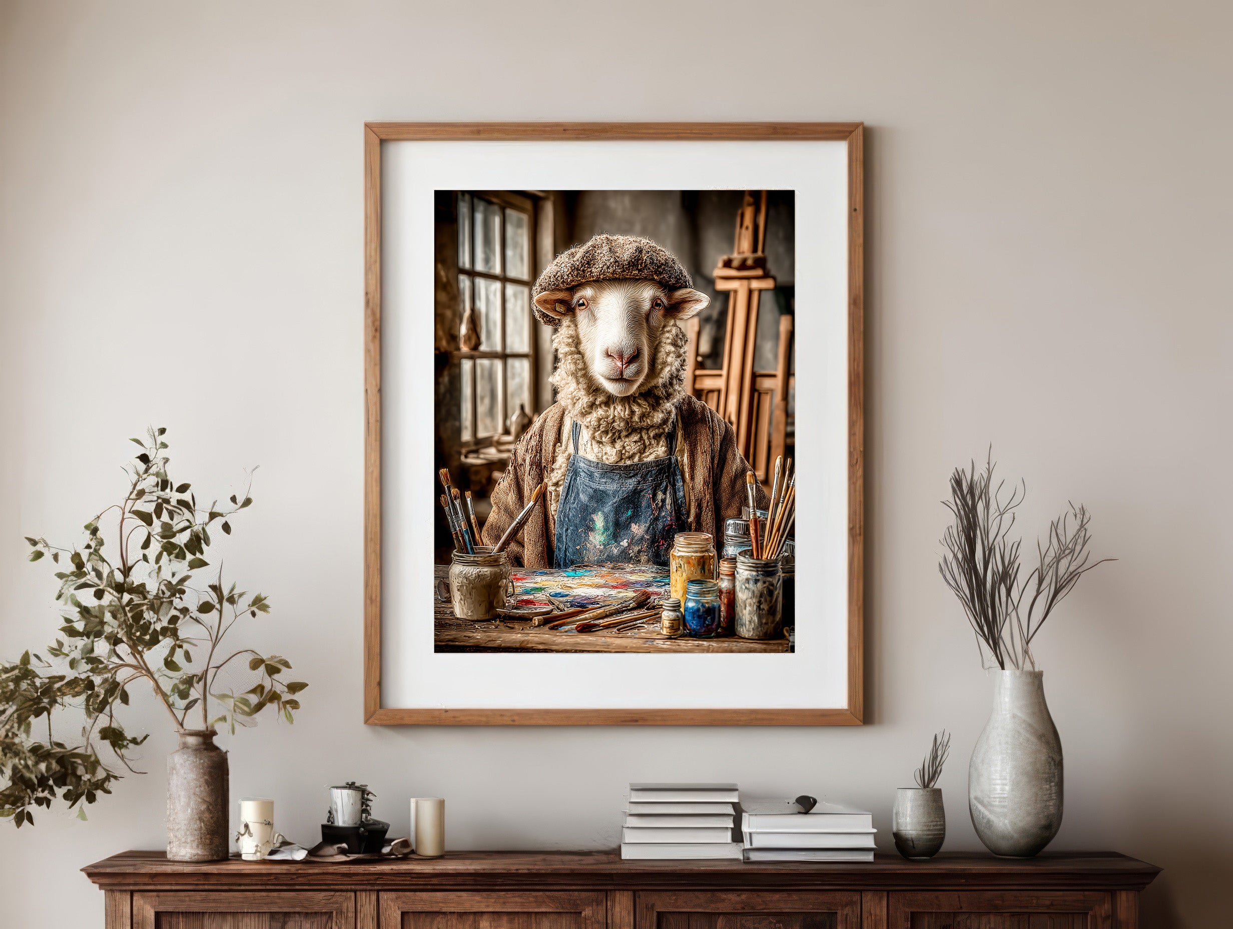 Artist Sheep Digital Download Wall Art