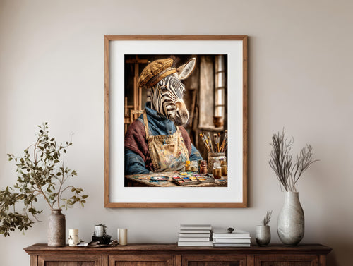 Artist Zebra Digital Download Wall Art