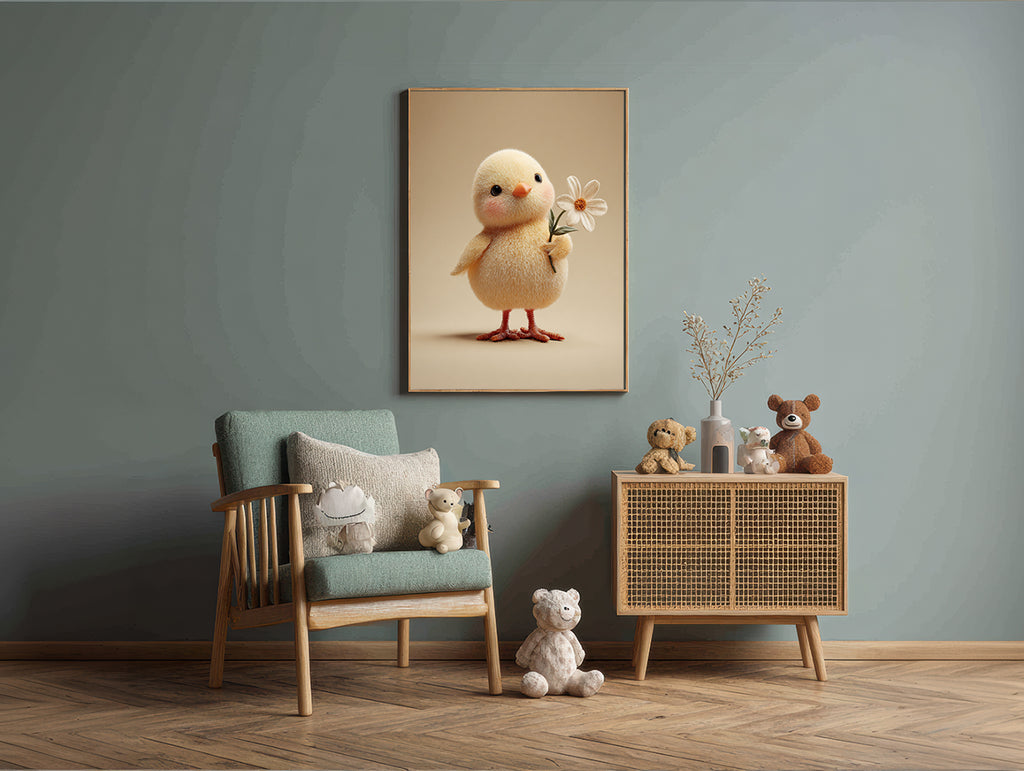 Baby Room Flowers Chick Digital Download Wall Art