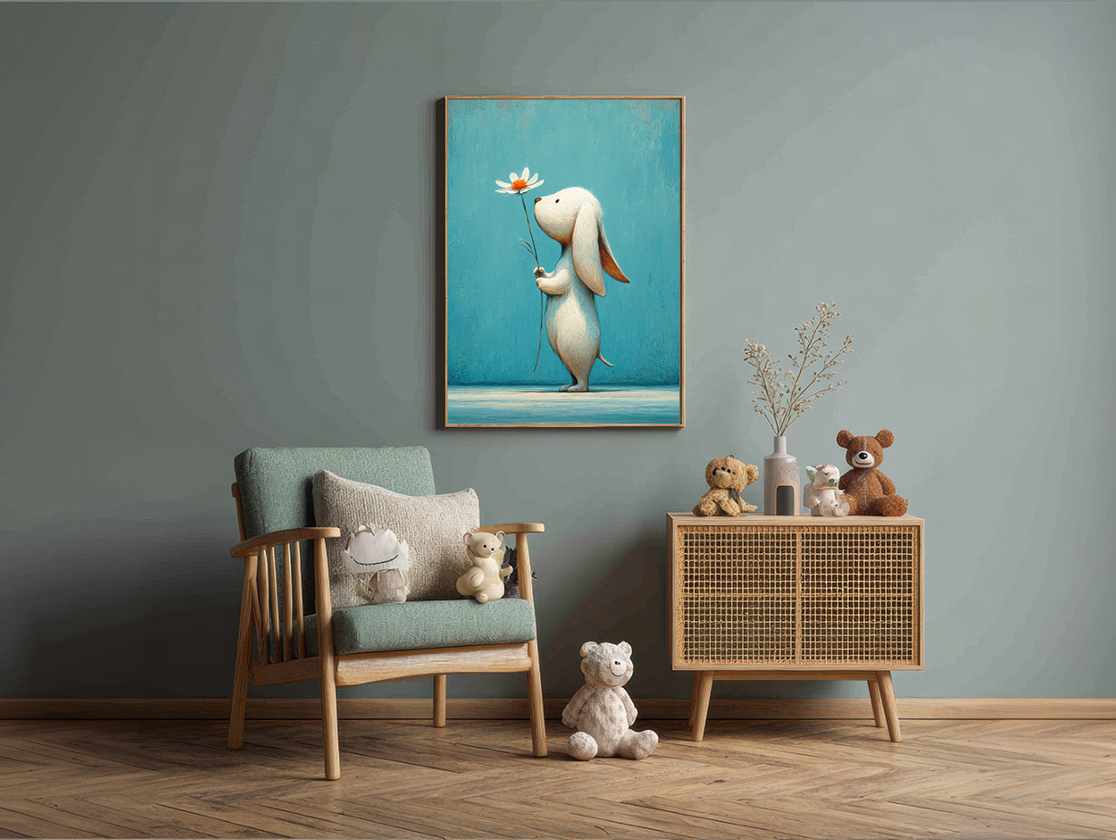 Baby Room Flowers Puppy 3 Digital Download Wall Art