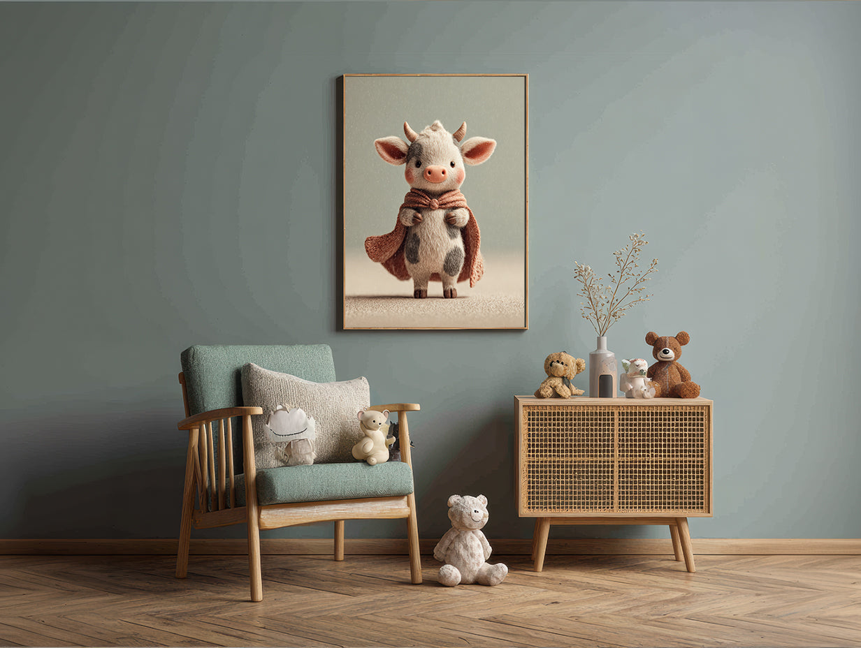 Baby Room Hero Cow 1 Digital Download Wall Art