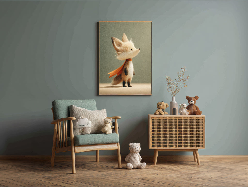 Baby Room Hero Fox 1 Digital Download Wall Art