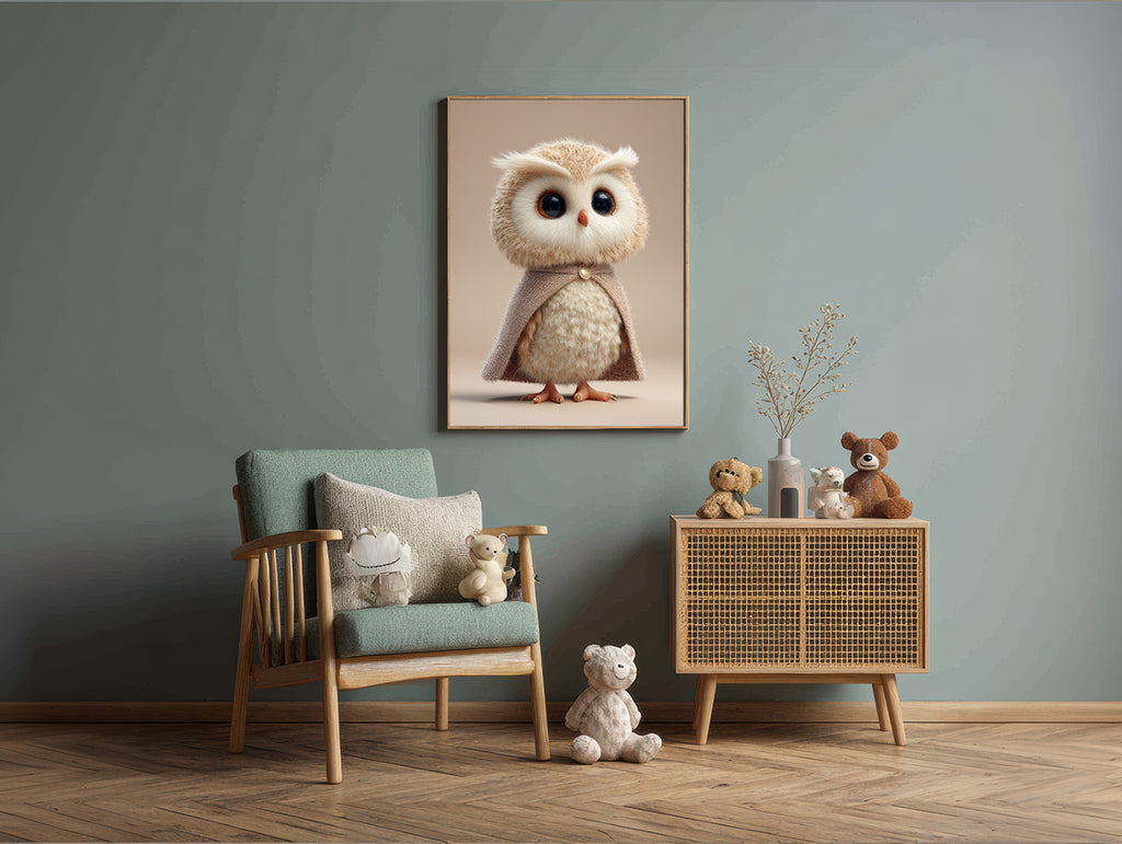 Baby Room Hero Owl 1 Digital Download Wall Art