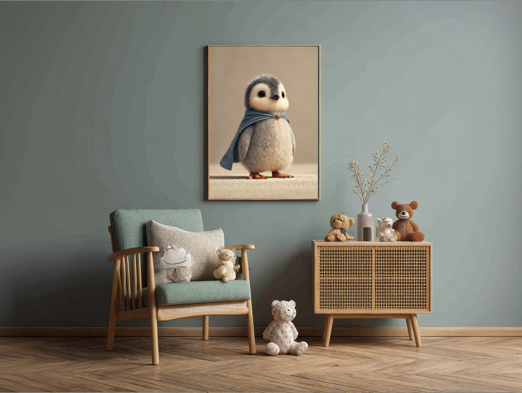 Baby Room Hero Penguin 1 Digital Download Wall Art