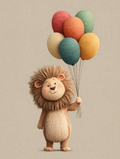 Baby Room Balloons Lion Digital Download Wall Art