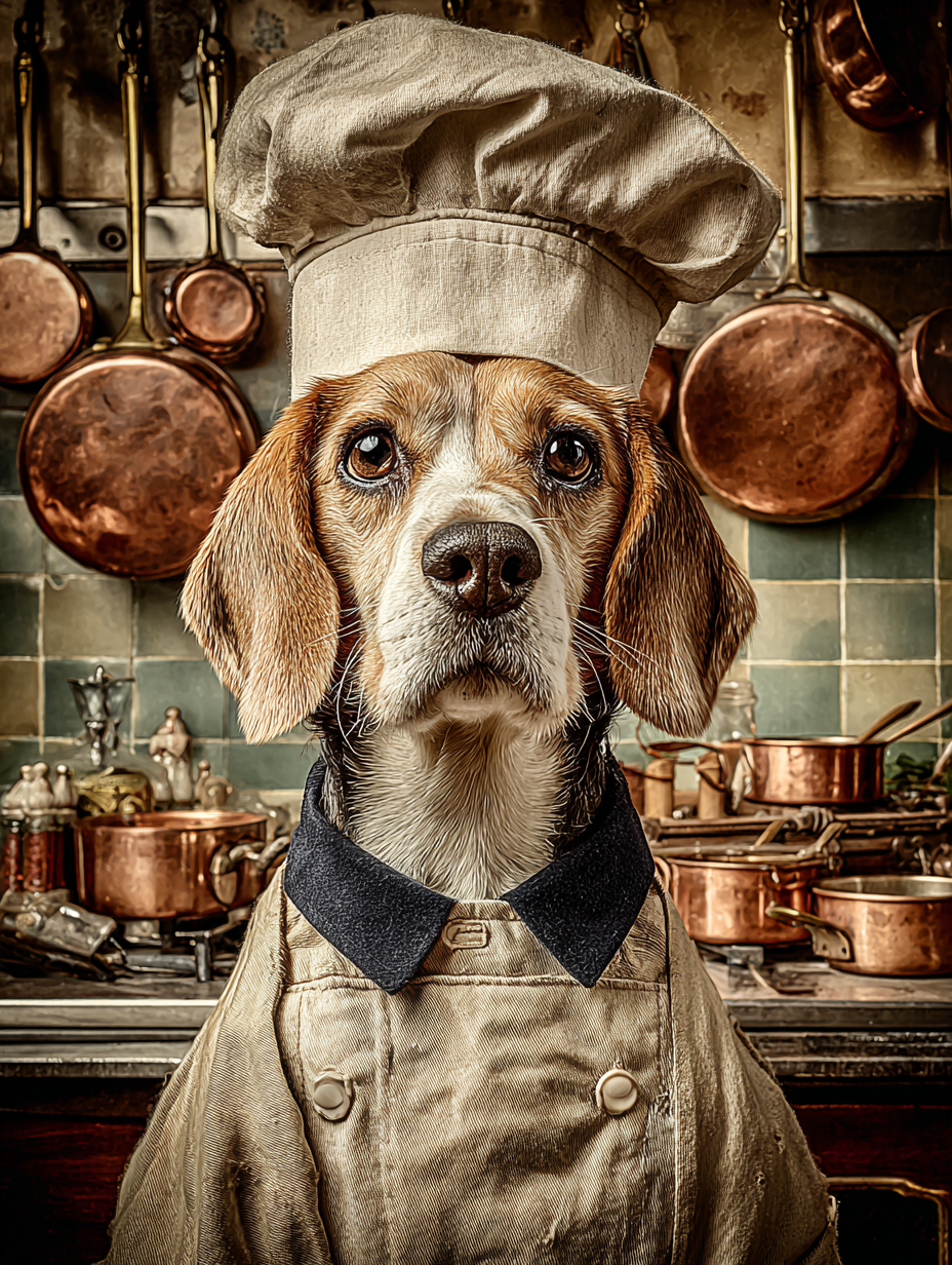 Chef Beagle Digital Download Wall Art