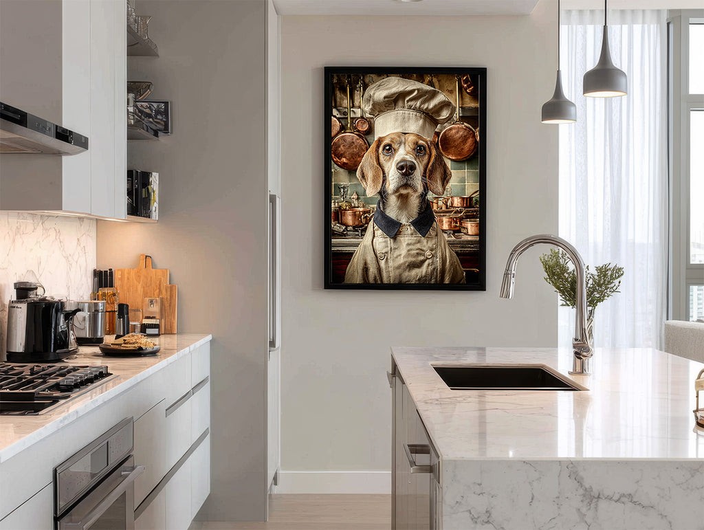 Chef Beagle Digital Download Wall Art