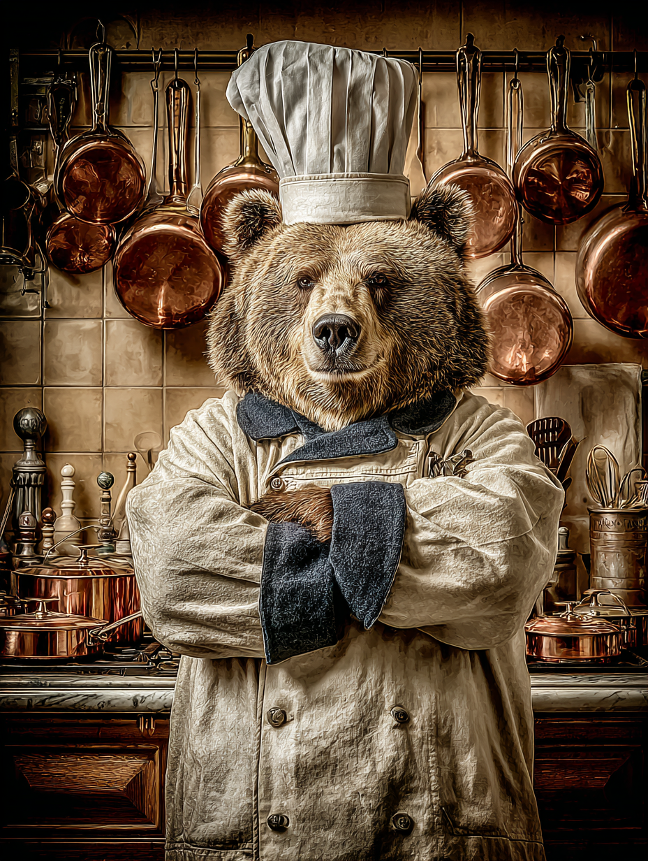 Chef Bear Digital Download Wall Art