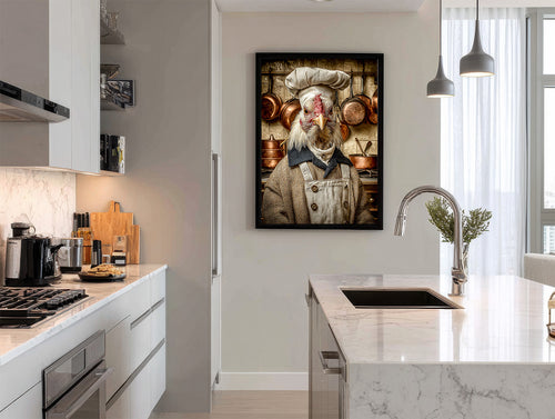 Chef Chicken Digital Download Wall Art