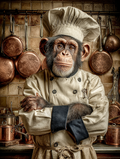 Chef Chimpanzee Digital Download Wall Art