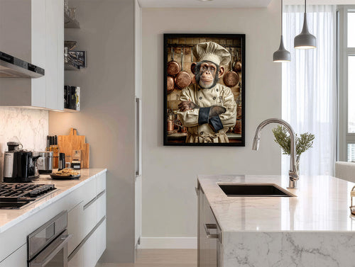 Chef Chimpanzee Digital Download Wall Art