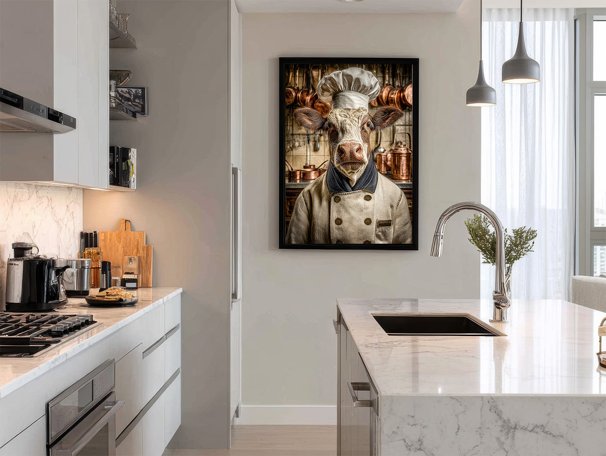 Chef Cow Digital Download Wall Art