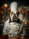 Chef English Bulldog Digital Download Wall Art