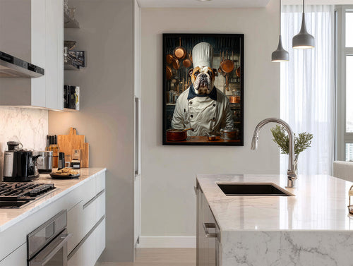 Chef English Bulldog Digital Download Wall Art