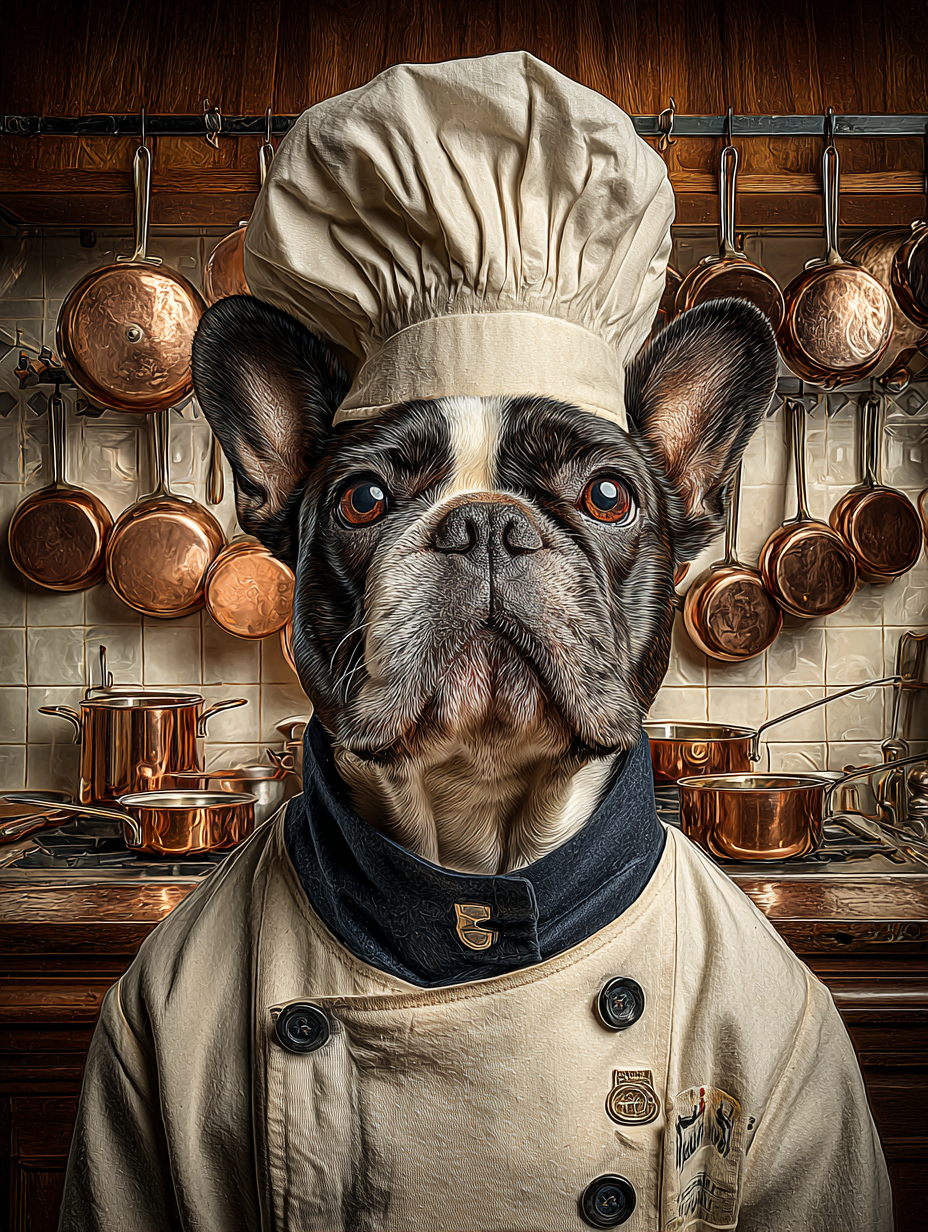 Chef French Bulldog Digital Download Wall Art