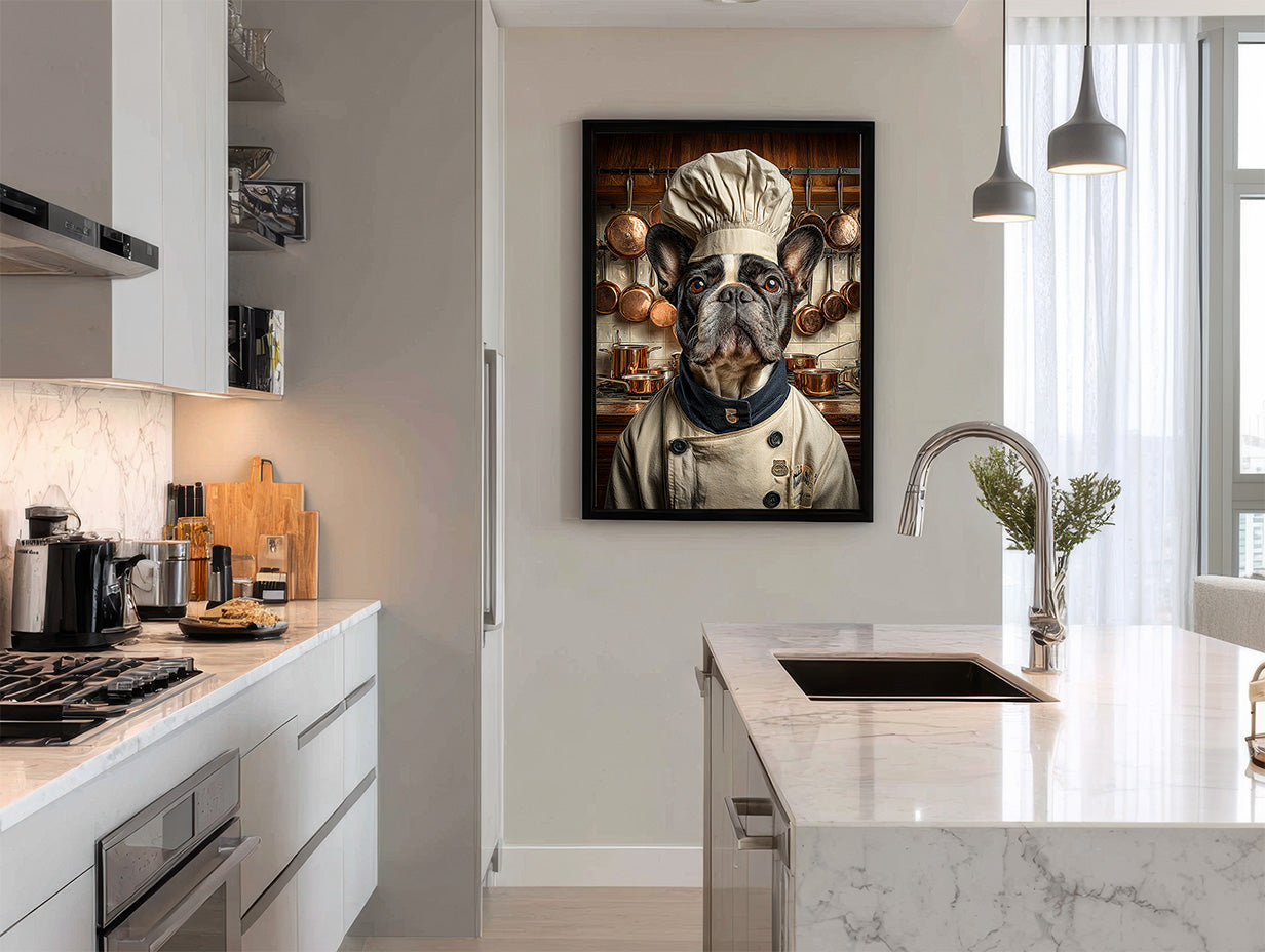 Chef French Bulldog Digital Download Wall Art