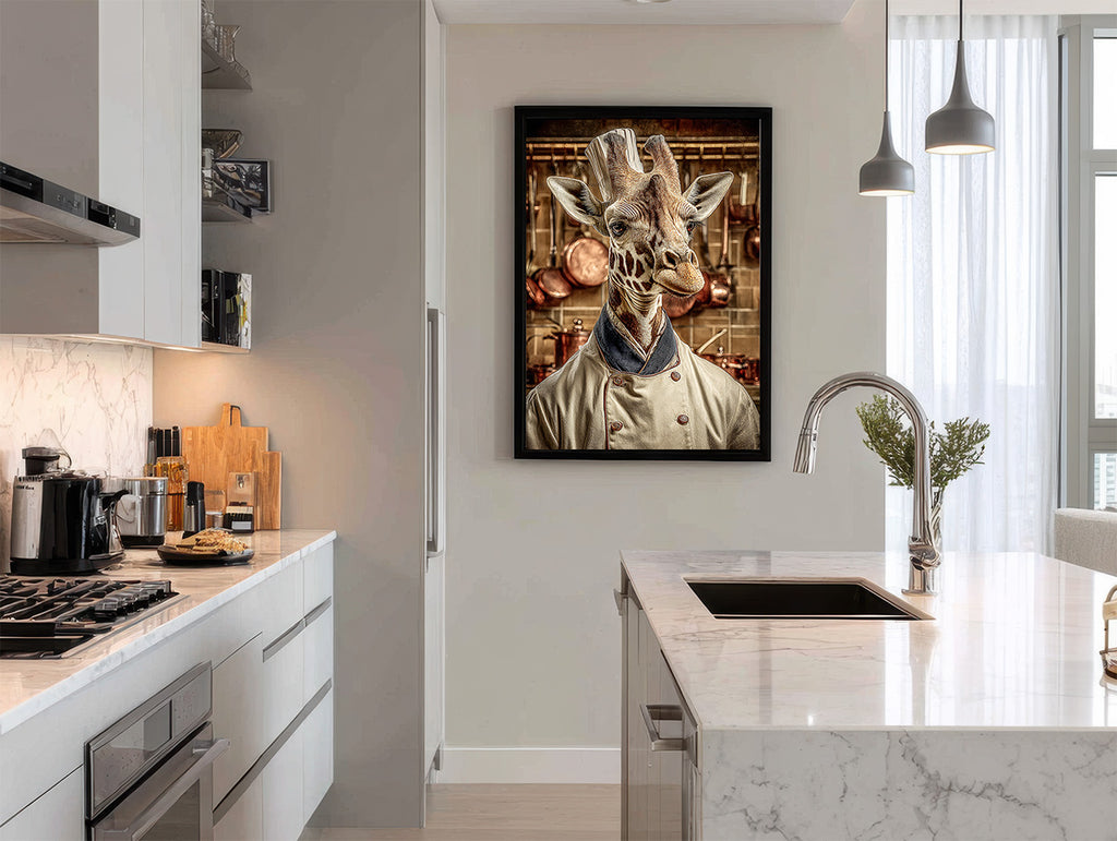Chef Giraffe Digital Download Wall Art