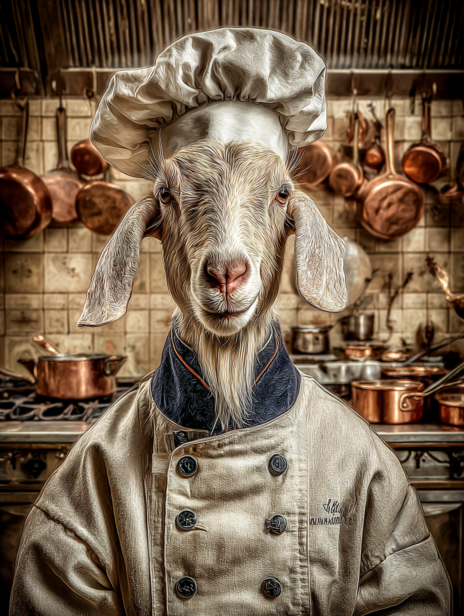 Chef Goat Digital Download Wall Art