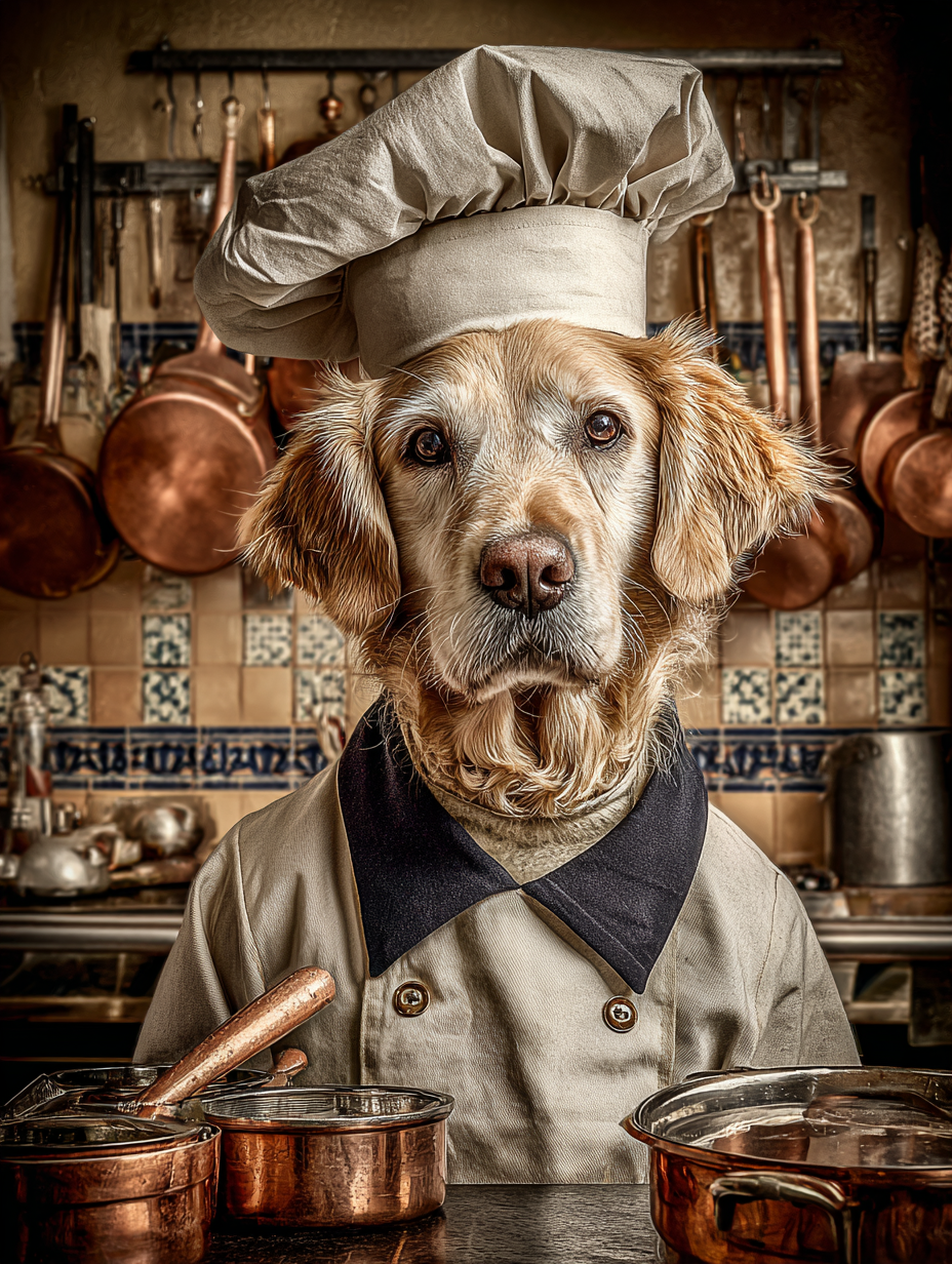 Chef Golden Retriever Digital Download Wall Art