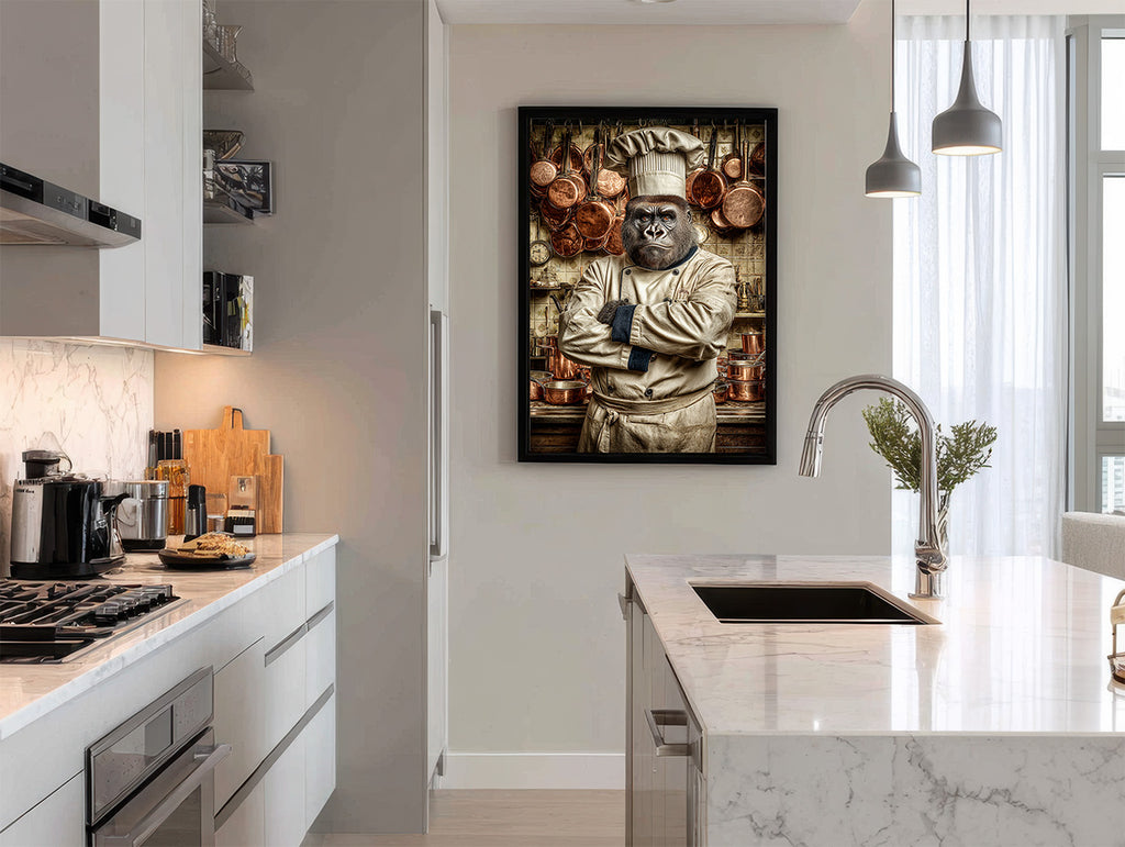 Chef Gorilla Digital Download Wall Art