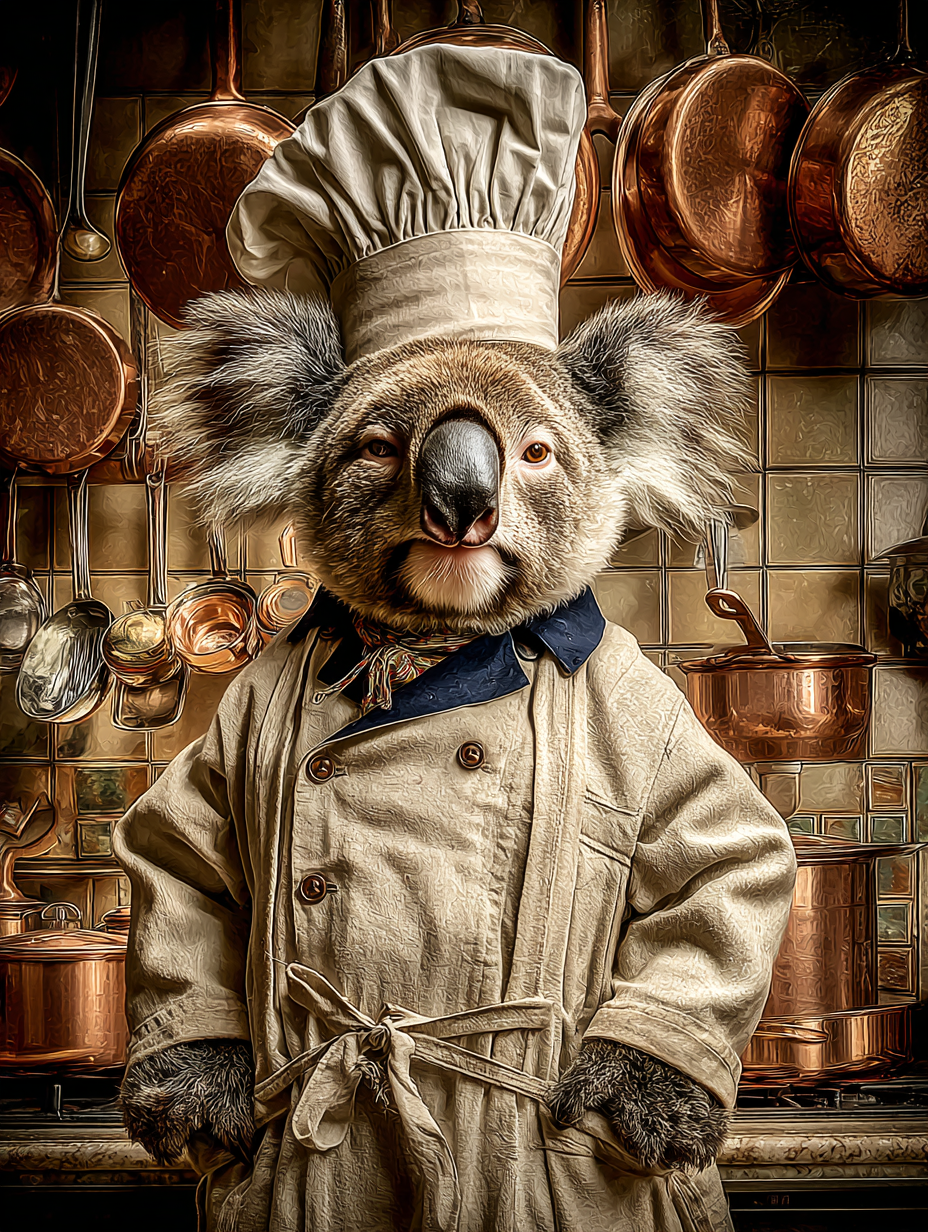 Chef Koala Digital Download Wall Art