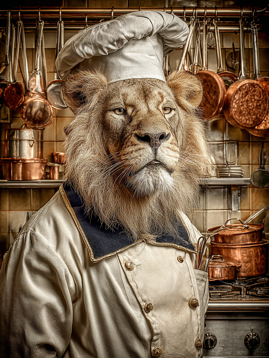Chef Lion Digital Download Wall Art