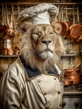 Chef Lion Digital Download Wall Art