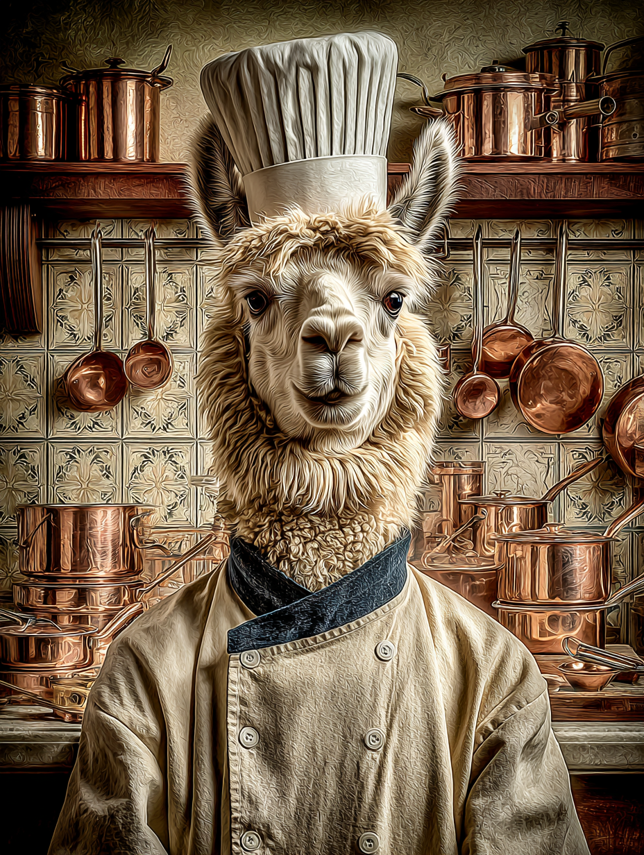 Chef Llama Digital Download Wall Art