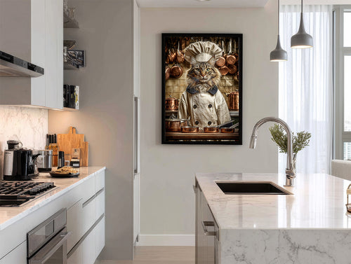 Chef Maine Coon Cat Digital Download Wall Art