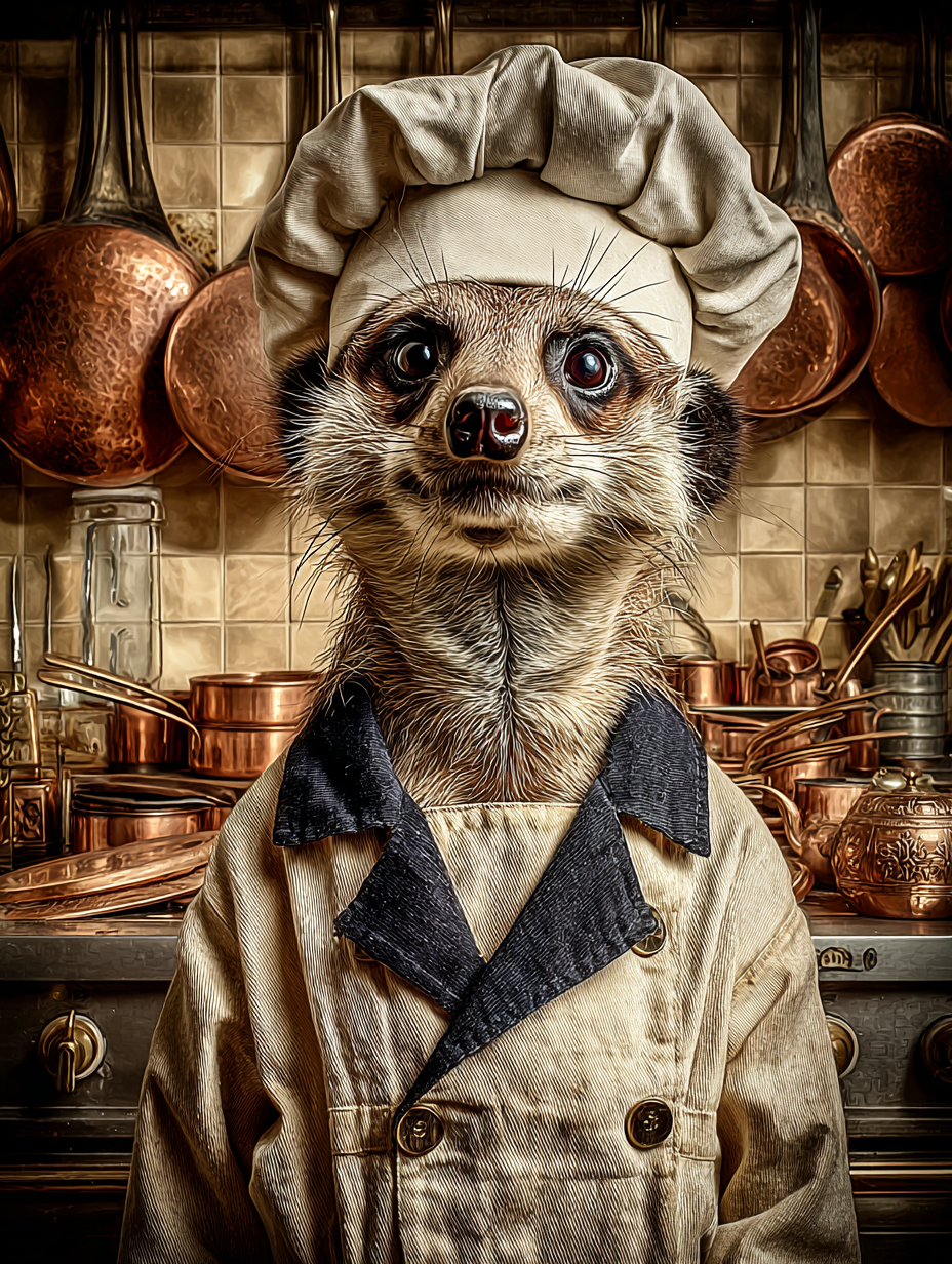 Chef Meerkat Digital Download Wall Art