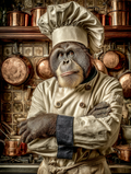 Chef Orangutan Digital Download Wall Art