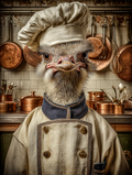 Chef Ostrich Digital Download Wall Art