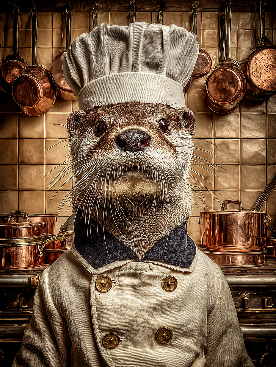 Chef Otter Digital Download Wall Art