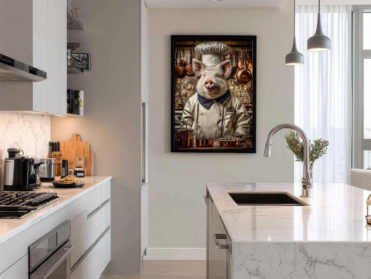 Chef Pig Digital Download Wall Art