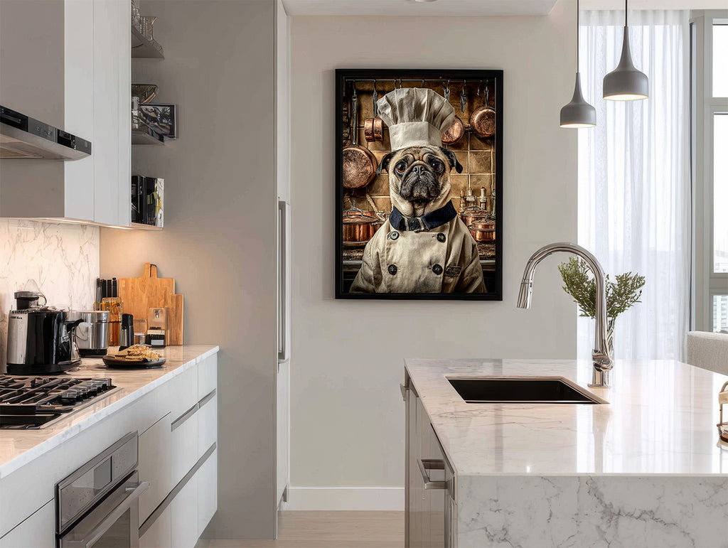Chef Pug Digital Download Wall Art