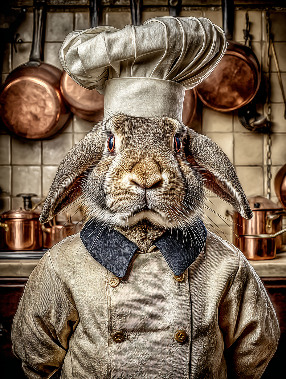 Chef Rabbit Digital Download Wall Art
