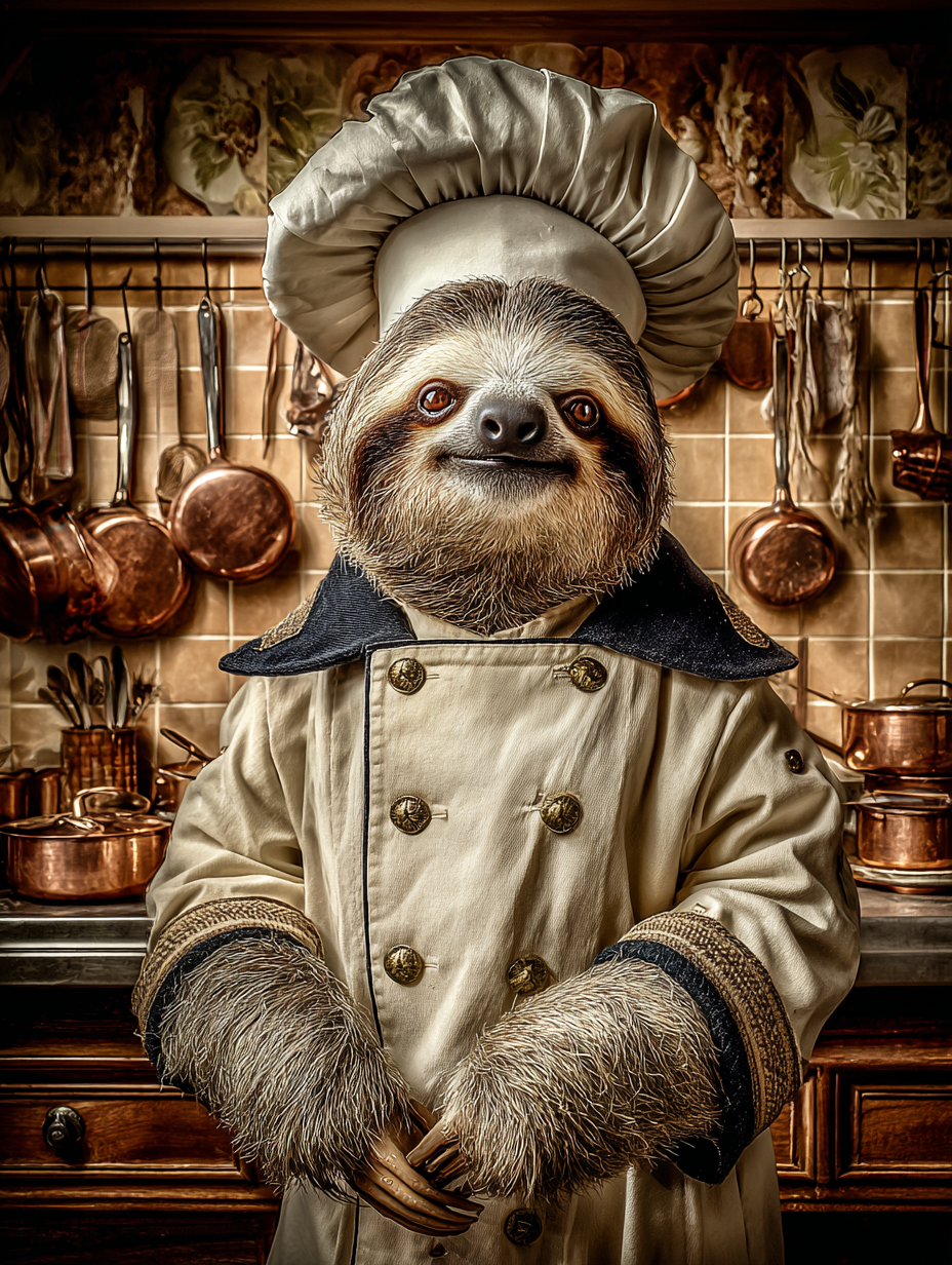Chef Sloth Digital Download Wall Art