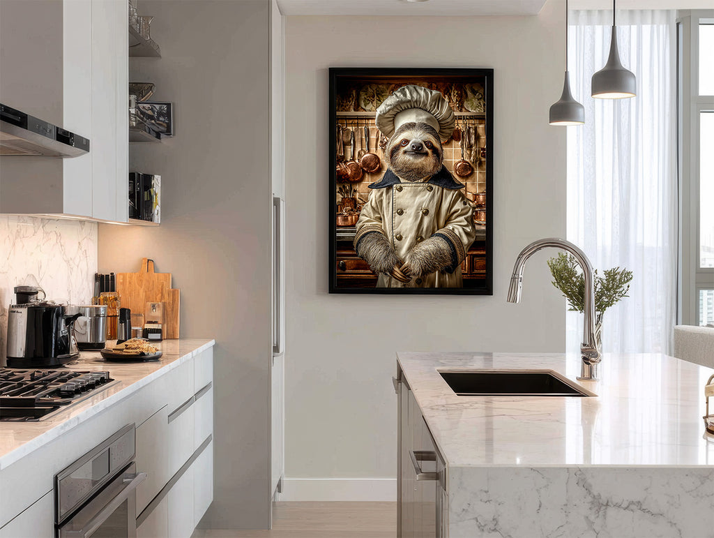 Chef Sloth Digital Download Wall Art