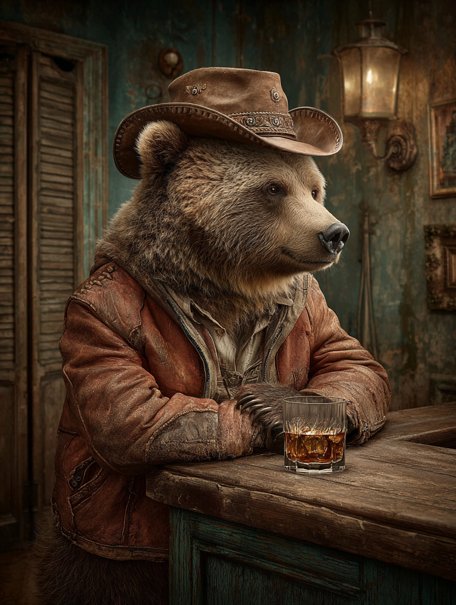Cowboy Bear Digital Download Wall Art