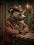 Cowboy Bear Digital Download Wall Art