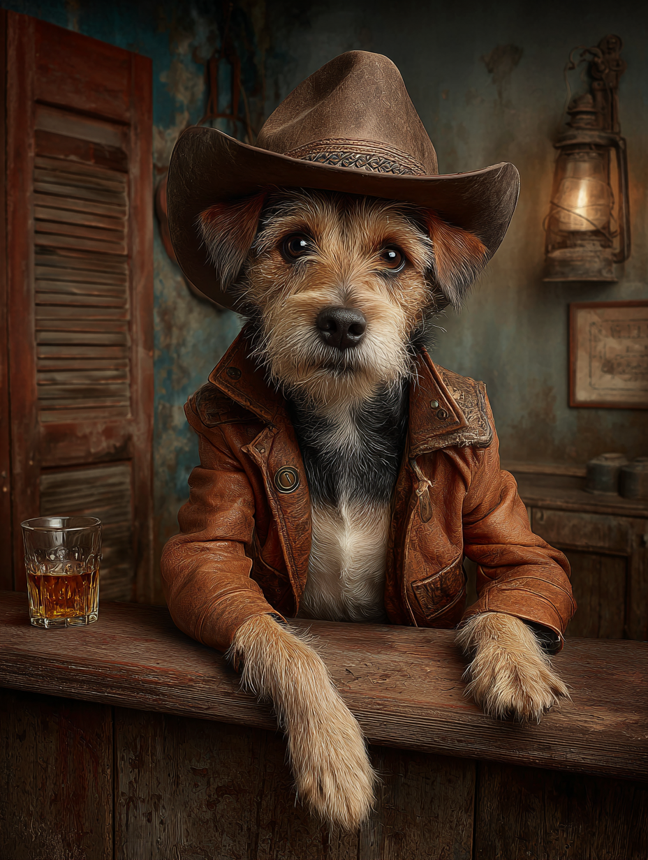 Cowboy Carin Terrier Digital Download Wall Art