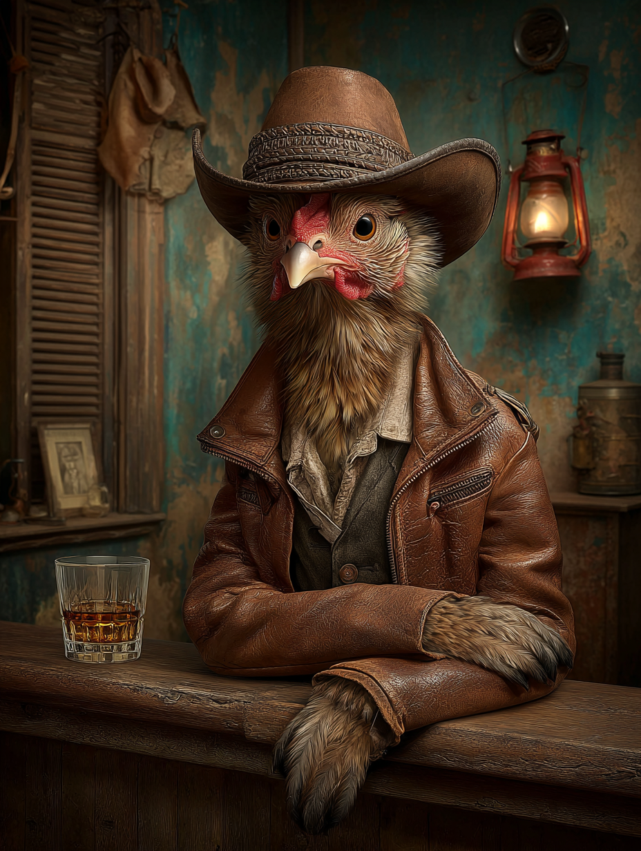 Cowboy Chicken Digital Download Wall Art
